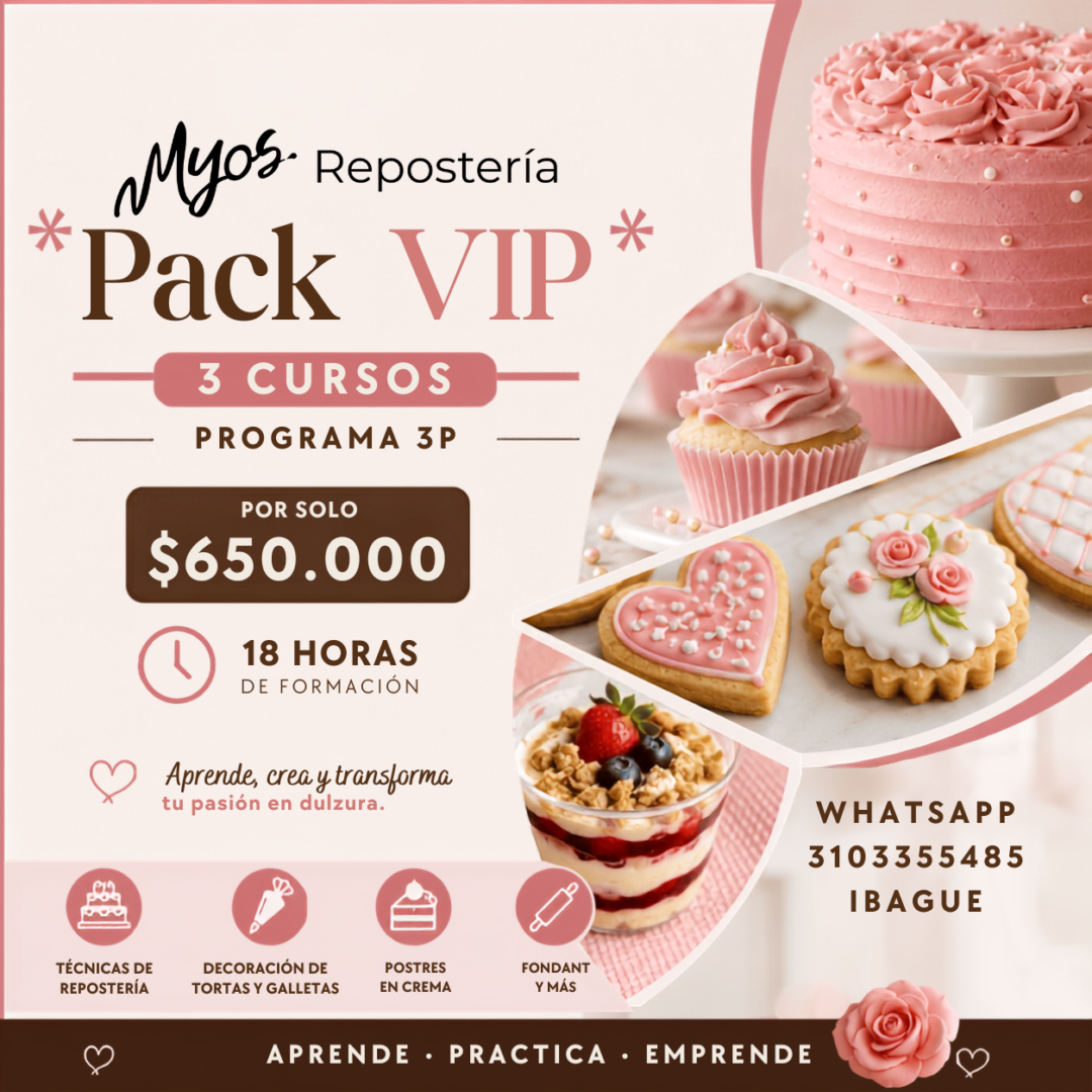 PACK VIP Programa 3P Cursos Repostería